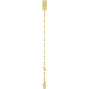 14K Yellow Gold 1/2 CT Natural Diamond Heart 6 1/2-7 1/2" Bracelet – image 3