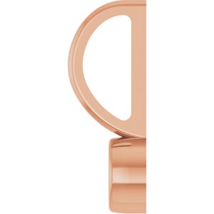14K Rose Gold 3 mm Round Cabochon Charm/Pendant Mounting – image 6
