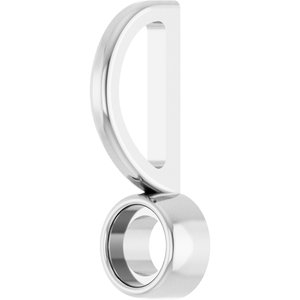 Platinum 3 mm Round Cabochon Charm/Pendant Mounting – image 4