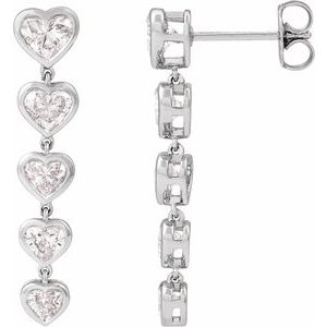 14K White Gold 2 3/4 CTW Lab-Grown Diamond Earrings