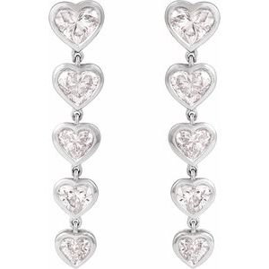 Lab-Grown Diamond Heart Earrings