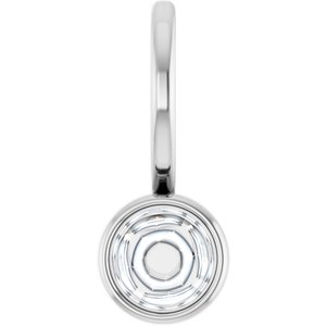 Sterling Silver 4 mm Round Cabochon Charm/Pendant Mounting