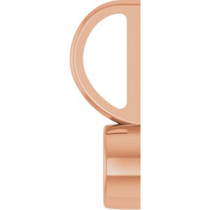 14K Rose Gold 4 mm Round Cabochon Charm/Pendant Mounting – image 6