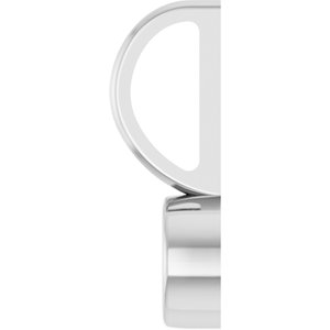 14K White Gold 4 mm Round Cabochon Charm/Pendant Mounting – image 6