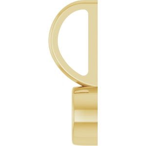 14K Yellow Gold 4 mm Round Cabochon Charm/Pendant Mounting – image 6