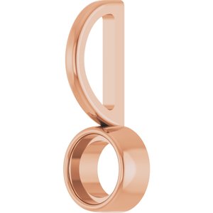 14K Rose Gold 4 mm Round Cabochon Charm/Pendant Mounting – image 4