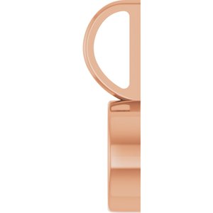 14K Rose Gold 7 mm Round Cabochon Charm/Pendant Mounting – image 6