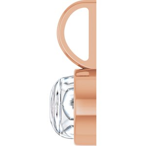 14K Rose Gold 7 mm Round Cabochon Charm/Pendant Mounting – image 5
