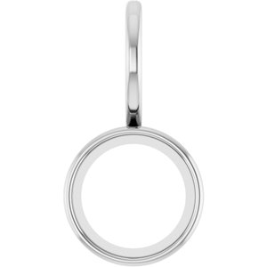 Sterling Silver 7 mm Round Cabochon Charm/Pendant Mounting – image 2