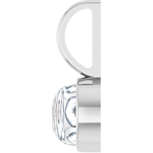 14K White Gold 6 mm Round Cabochon Charm/Pendant Mounting – image 5