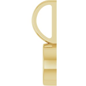 14K Yellow Gold 6 mm Round Cabochon Charm/Pendant Mounting – image 6