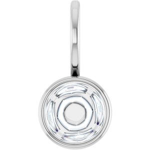 Sterling Silver 6 mm Round Cabochon Charm/Pendant Mounting
