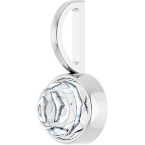14K White Gold 6 mm Round Cabochon Charm/Pendant Mounting – image 3