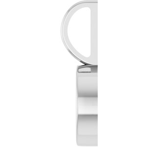 Sterling Silver 8 mm Round Cabochon Charm/Pendant Mounting – image 6