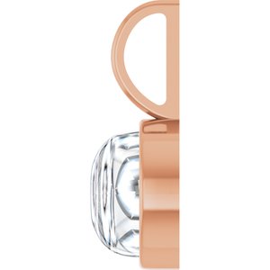 14K Rose Gold 8 mm Round Cabochon Charm/Pendant Mounting – image 5