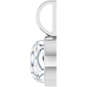 Sterling Silver 9 mm Round Cabochon Charm/Pendant Mounting – image 5