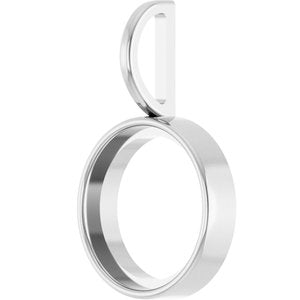Platinum 10 mm Round Cabochon Charm/Pendant Mounting – image 4