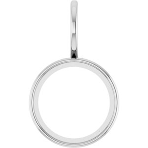Platinum 10 mm Round Cabochon Charm/Pendant Mounting – image 2