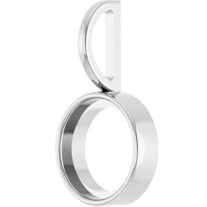 Platinum 8 mm Round Cabochon Charm/Pendant Mounting – image 4