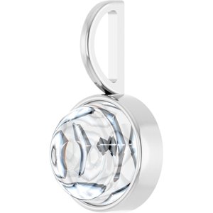 14K White Gold 8 mm Round Cabochon Charm/Pendant Mounting – image 3