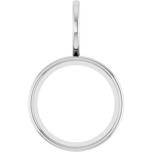 Sterling Silver 11 mm Round Cabochon Charm/Pendant Mounting – image 2