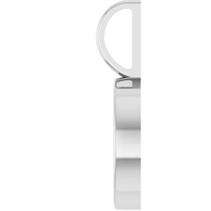 Platinum 11 mm Round Cabochon Charm/Pendant Mounting – image 6