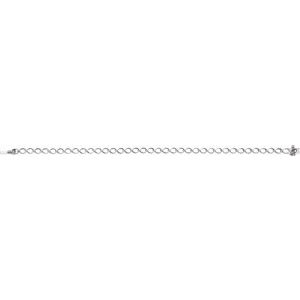 14K White Gold 3.6x2.6 mm Oval Line 7" Bracelet Mounting – image 3