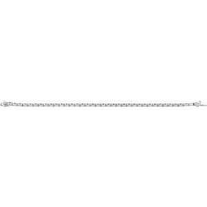 14K White Gold 3.6x2.6 mm Oval Line 7" Bracelet Mounting – image 4