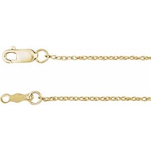 14K Yellow 1 mm Rope 20" Chain