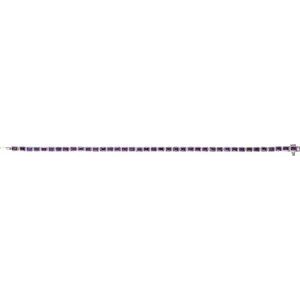 Sterling Silver Natural Amethyst Line 7" Bracelet – image 4