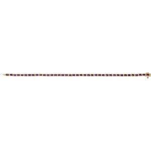 14K Yellow Gold Vermeil Natural Amethyst Line 7" Bracelet – image 4