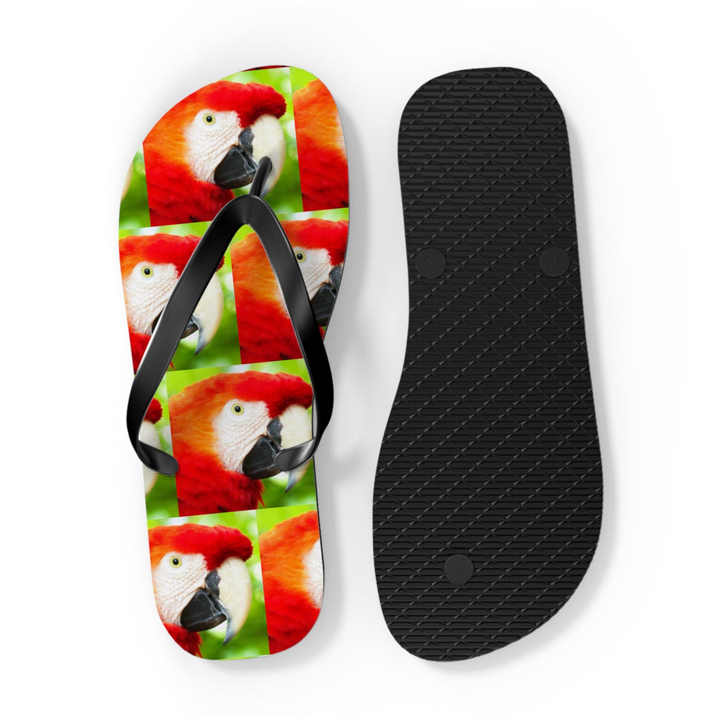 Scarlet Macaw Parrot Flip Flops