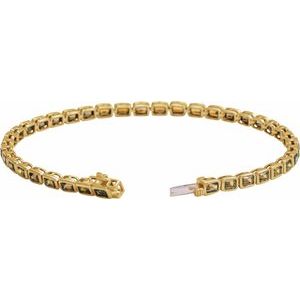 14K Yellow Gold Natural Citrine Line 7" Bracelet – image 2