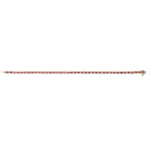 14K Yellow Gold Vermeil Natural Pink Tourmaline Line 7" Bracelet – image 4