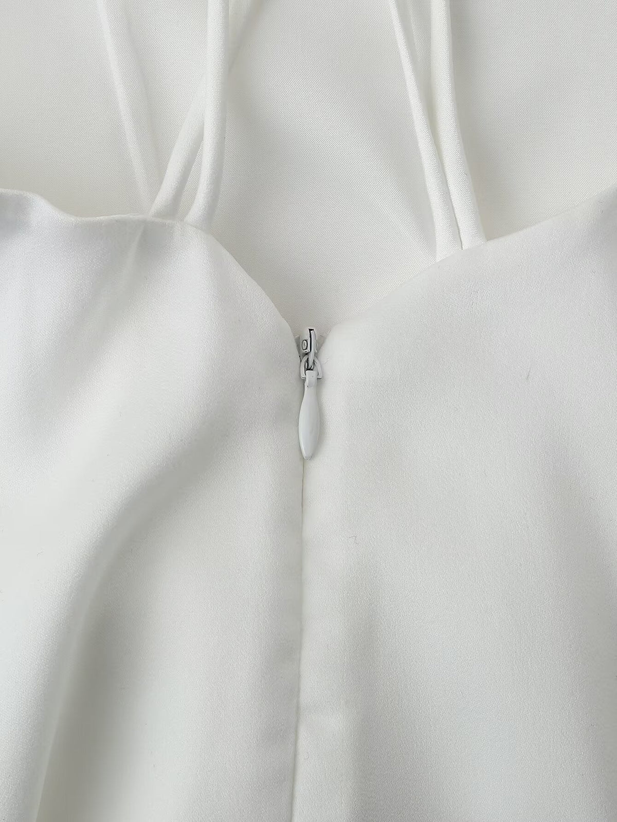 Women Clothing Products Back Decorative Satin Sling Dress