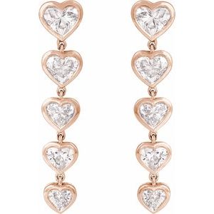 14K Rose Gold 2 3/4 CTW Lab-Grown Diamond Earrings – image 2