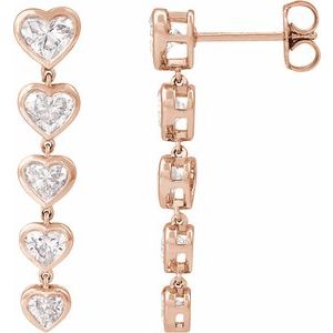 14K Rose Gold 2 3/4 CTW Lab-Grown Diamond Earrings