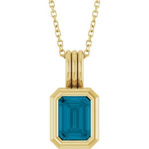 Back-Set Solitaire Necklace or Pendant