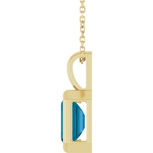 Back-Set Solitaire Necklace or Pendant