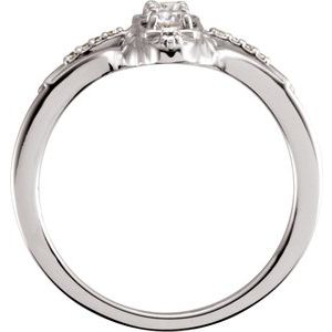 14K White Gold 1/3 CTW Natural Diamond Vintage-Inspired Ring