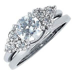 Platinum 1/2 CTW Natural Diamond Wrap-Style Enhancer Ring