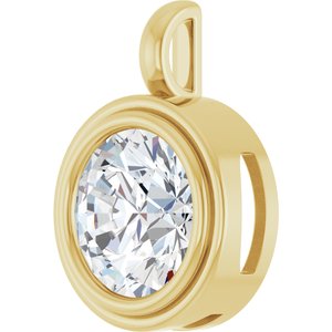 18K Yellow Gold 13 mm Round Charm/Pendant Mounting – image 3