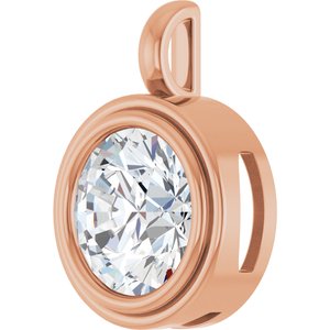 10K Rose Gold 13 mm Round Charm/Pendant Mounting – image 3