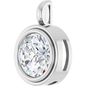 18K X1 White Gold 13 mm Round Charm/Pendant Mounting – image 3