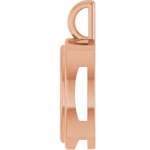 10K Rose Gold 16x12 mm Oval Charm/Pendant Mounting – image 6