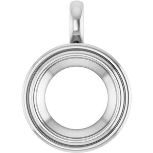 Platinum 14 mm Round Charm/Pendant Mounting – image 2