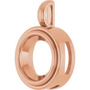 10K Rose Gold 12 mm Round Charm/Pendant Mounting – image 4
