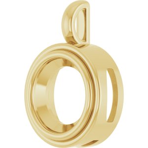 18K Yellow Gold 12 mm Round Charm/Pendant Mounting – image 4