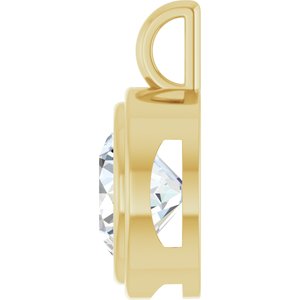 10K Yellow Gold 12 mm Round Charm/Pendant Mounting – image 5