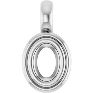 18K White Gold 5x3.5 mm Oval Charm/Pendant Mounting – image 2